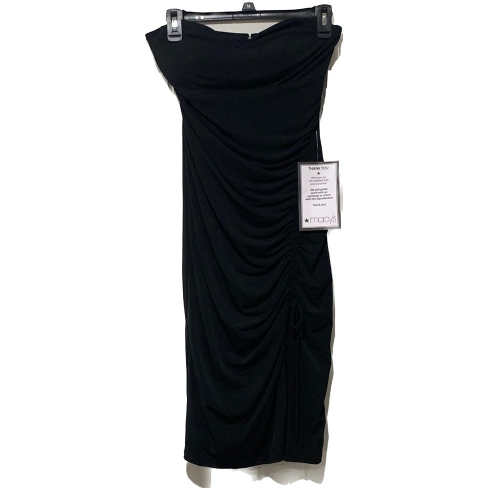 NWT Drawstring, Sweetheart, Mini Black Dress
